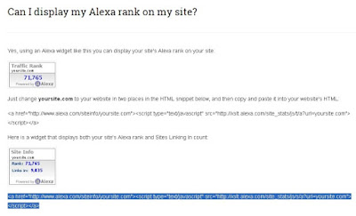 Menambahkan Widget Alexa Di Blog