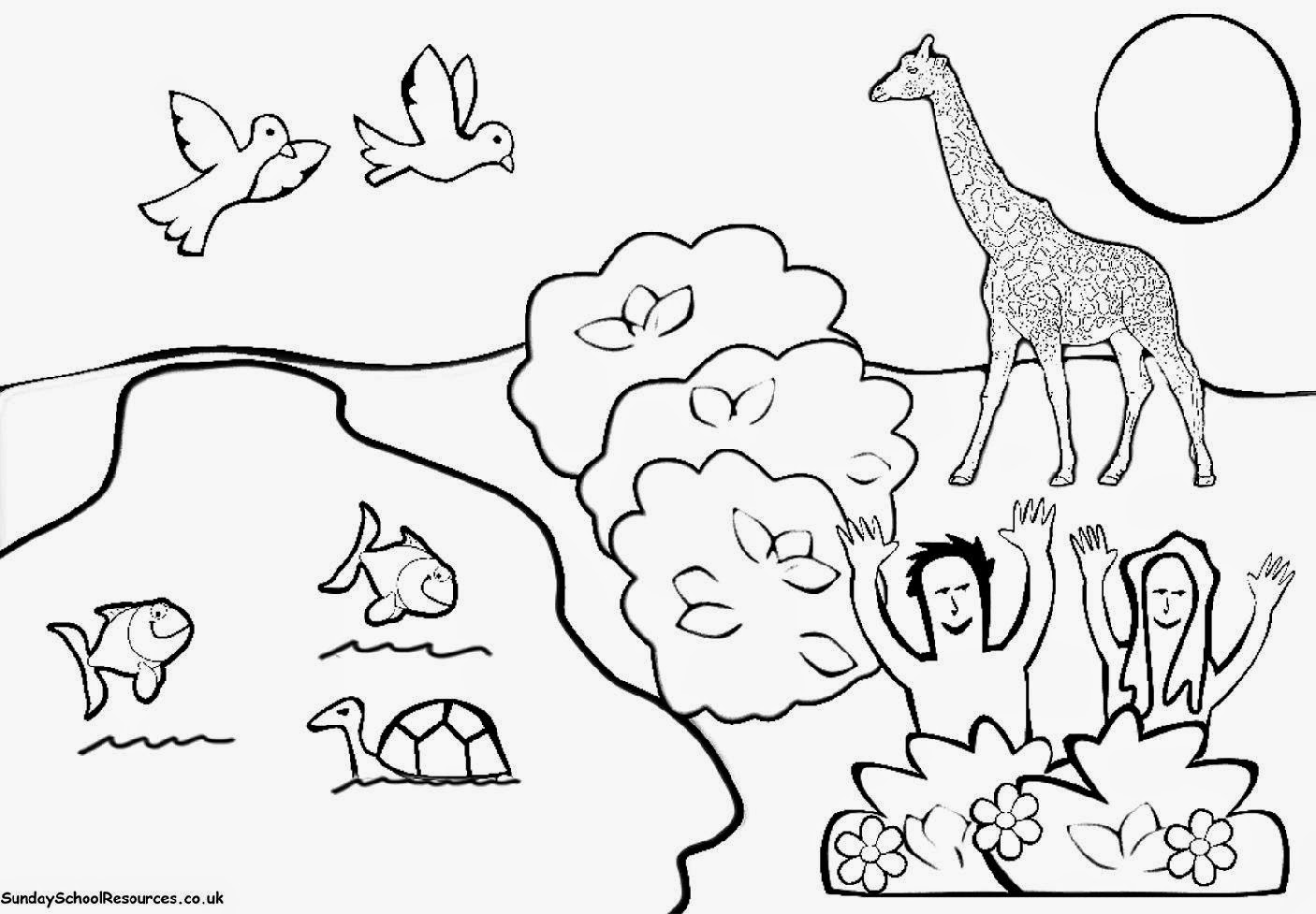 Creation Day 6 Coloring Pages