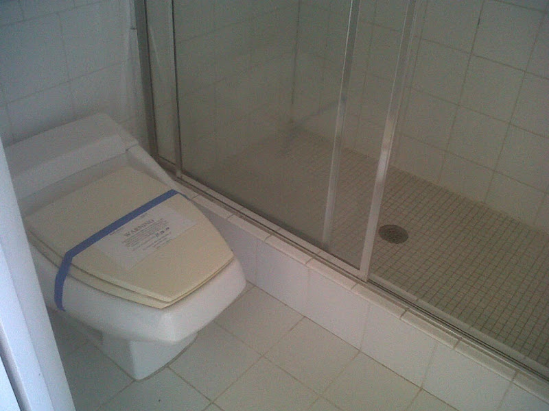Super gross toilet, and shower floor, in the Master Bath. title=