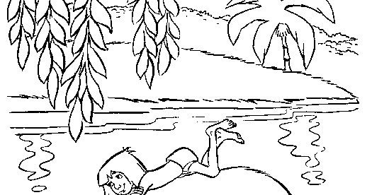 Mowgli and Baloo drawing coloring ~ Child Coloring