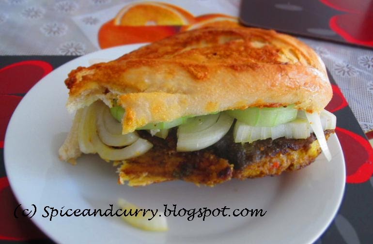 Spice and Curry Pan Fried Spiced Haddock Sandwich with Tartar sauce