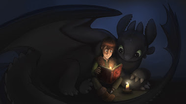 Toothless and Hiccup Reading