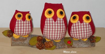 Schema per gufo di stoffa