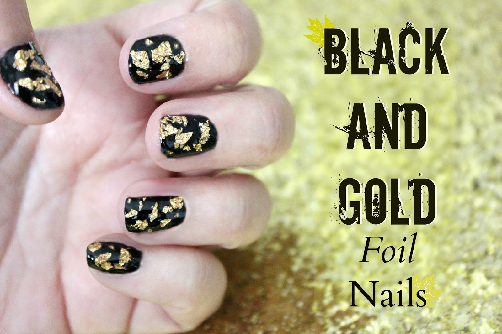 Elle Sees|| Beauty Blogger in Atlanta: How To: Black And Gold Foil Nails