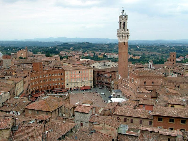 piazza del campo dall'alto, foto dal web