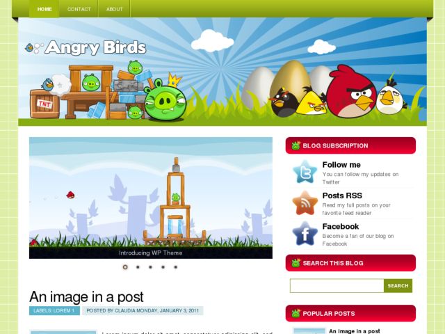 Angry Birds Blogger Template