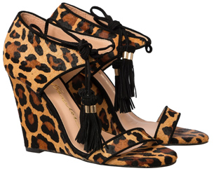 Luiza Barcelos Inverno 2015 Coleção Singular sandália em pelo leopardo modelo anabela Luiza Barcelos Inverno 2015 Coleção Singular sandália em pelo leopardo modelo anabela