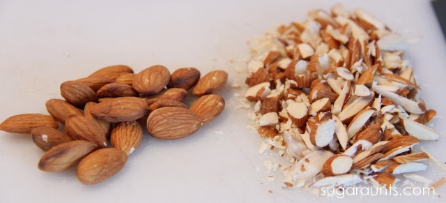 Almond honey granola recipe This granola recipe includes super foods like almonds.