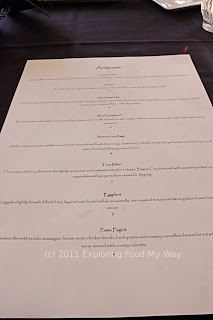 Sugo Bistro's Menu Front