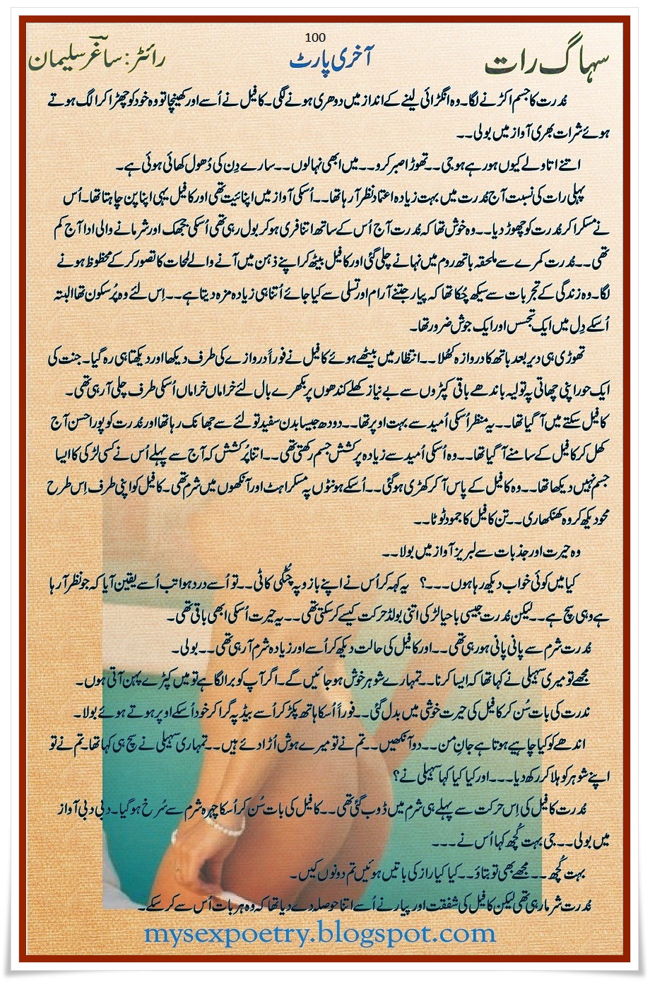 Sohaag Raat-novel..last part Urdu hot stories-True Stories.