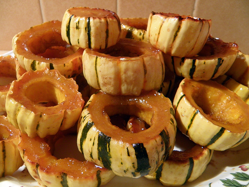 Seasonal Eating Maple Glazed Delicata Squash