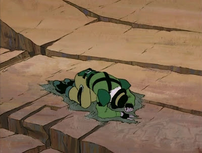 Oh, wait, no, he's fine. Wait... there's a lot of dust left over.