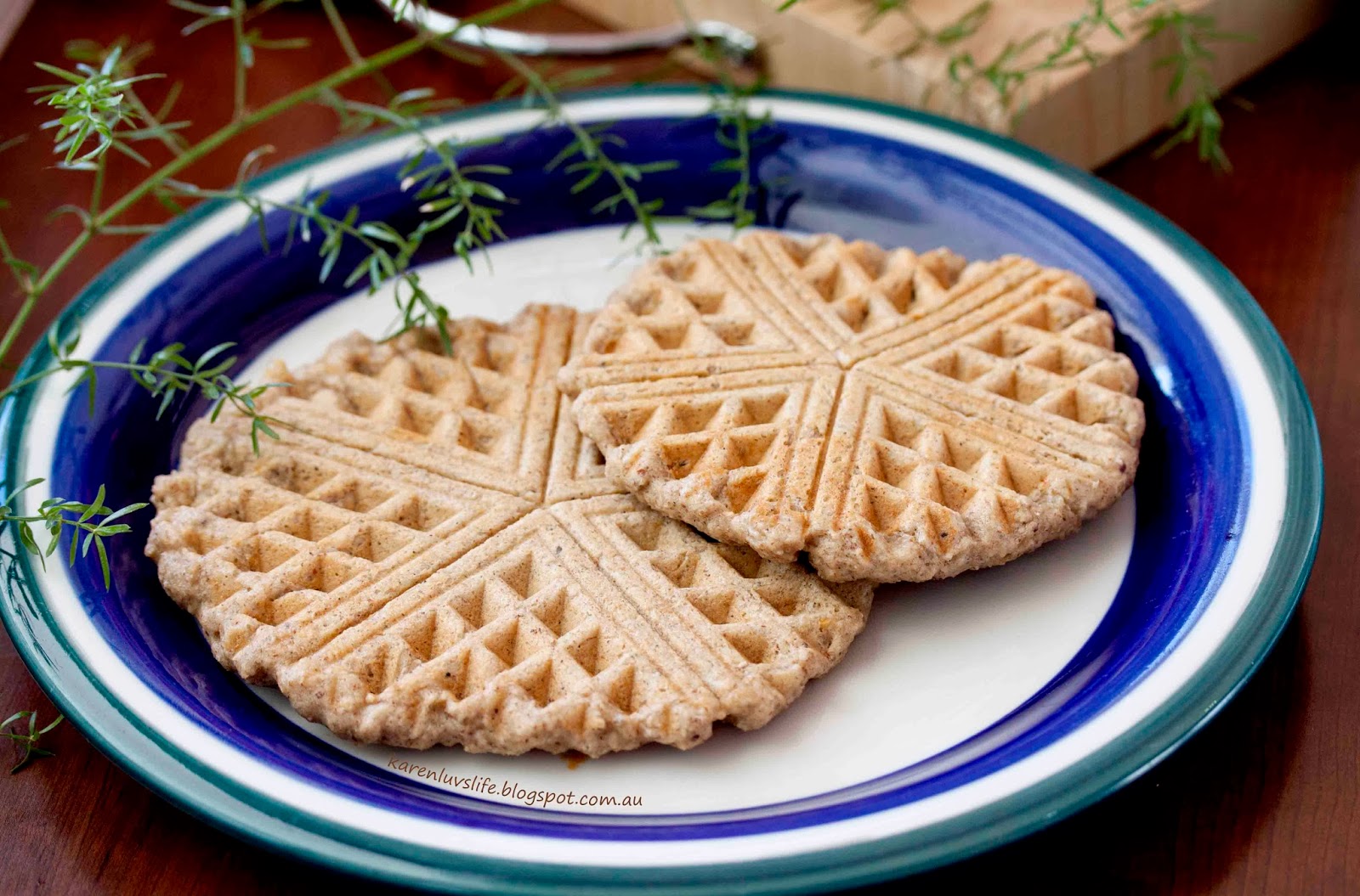Savoury oat, nut and chia breakfast waffles with a grain free option