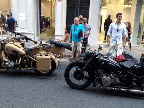 Motorbikes in the Cannes Liberation Parade