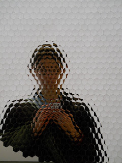 Modern hexagonal mirror at the Met