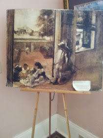 Painting by Edgar Degas - 'Children on a doorstep'  at Degas House, New Orleans