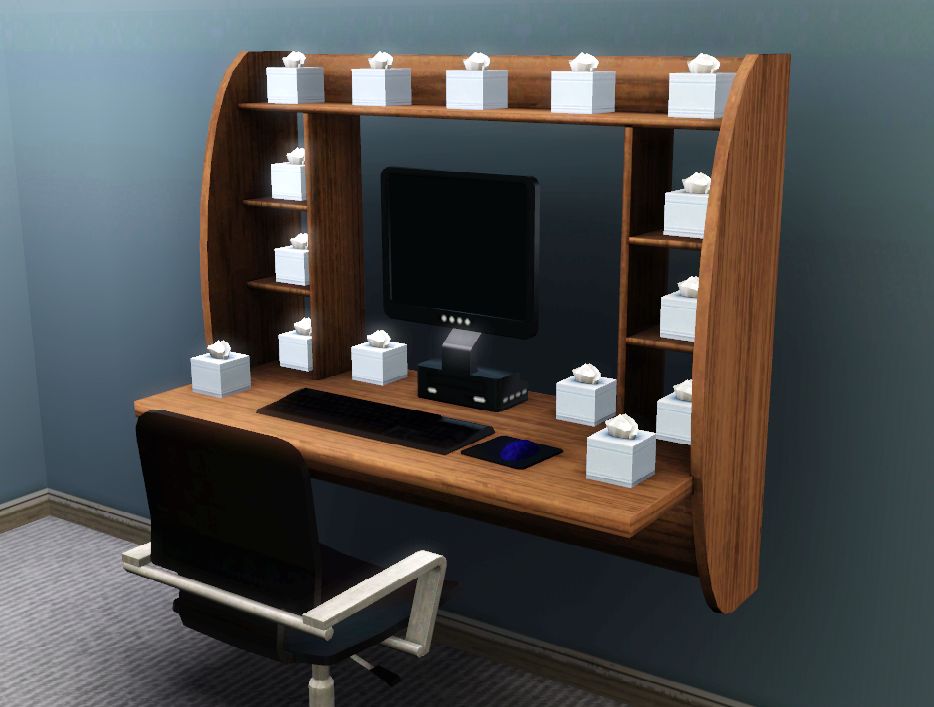 sims 4 hanging wall desk cc