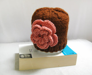  newborn baby hat beanie brown