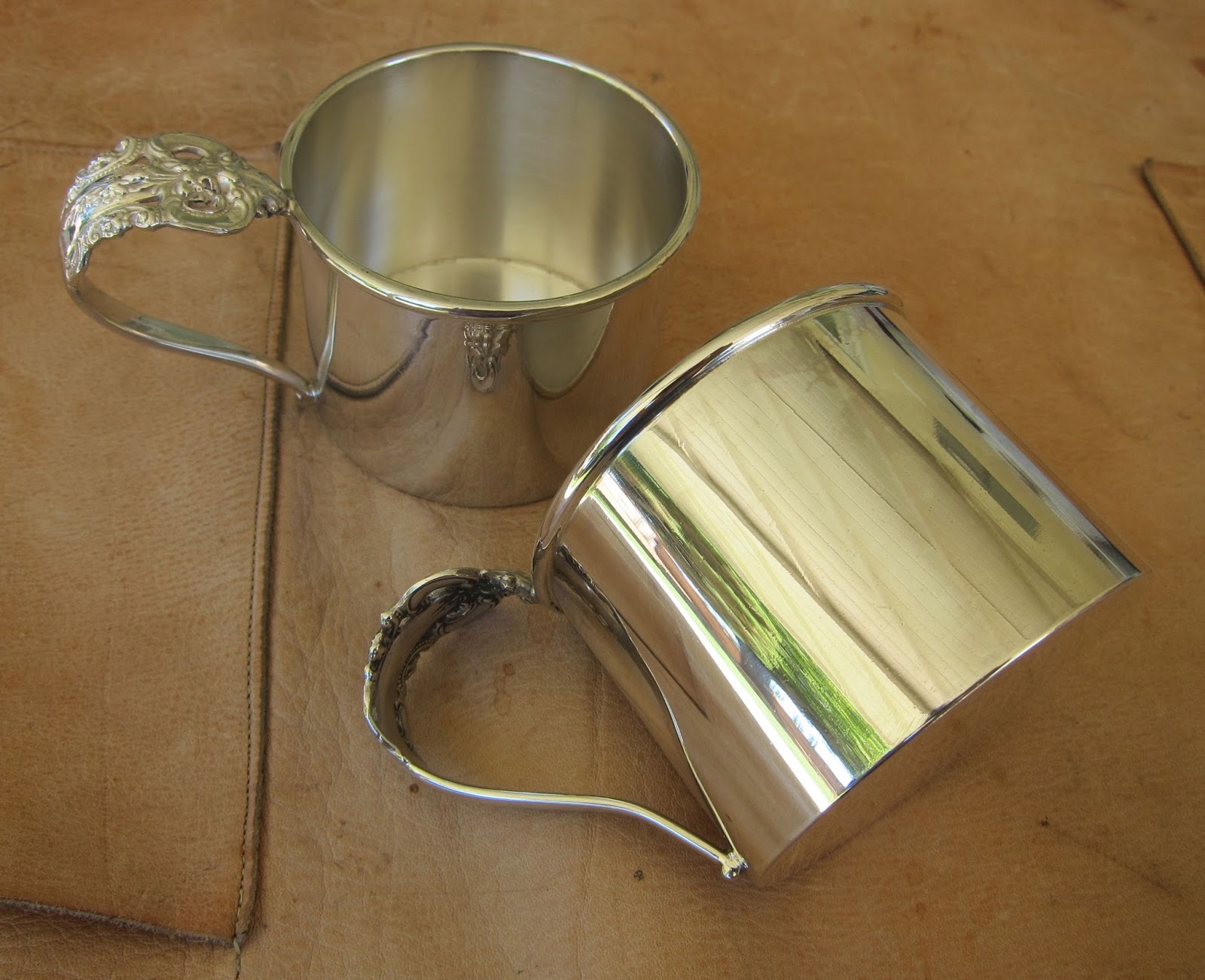Contemporary Makers Heavy Sterling Silver Cups by Dave Crisalli