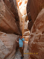 Hiking in a Slot Canyon