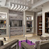Exclusive false ceiling designs for living room : hidden lighting, luxurious chandelier 