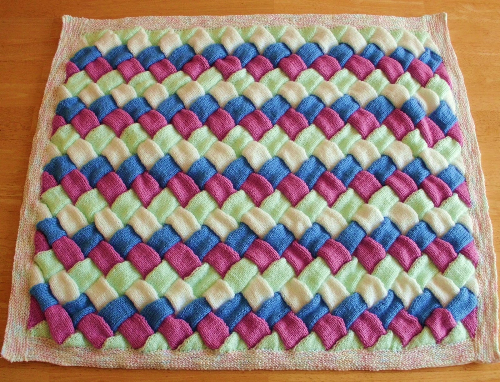 Great Balls of Wool Fanfare and drumroll the entrelac blanket is