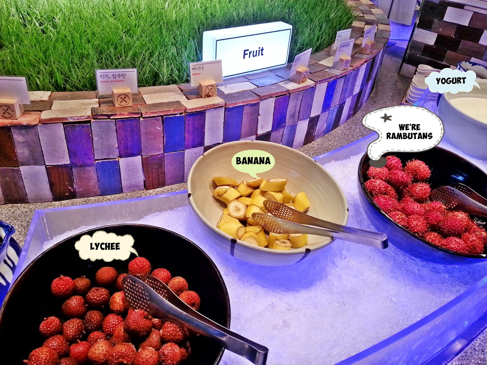 Yogurt, Lychee, Banana and Rambutan Jeonju All That Barbecue (올댓바베큐) Salad Buffet | meheartseoul.blogspot.com