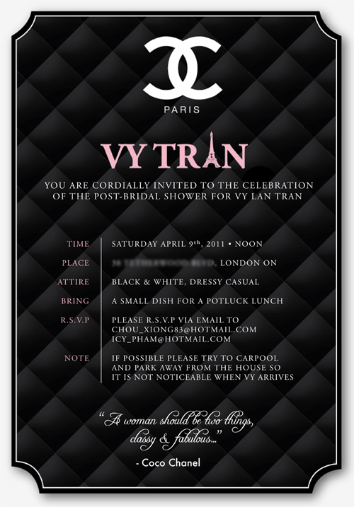 Chez Soiree Wedding & Event Planning®: Parisian & Coco Chanel Inspired