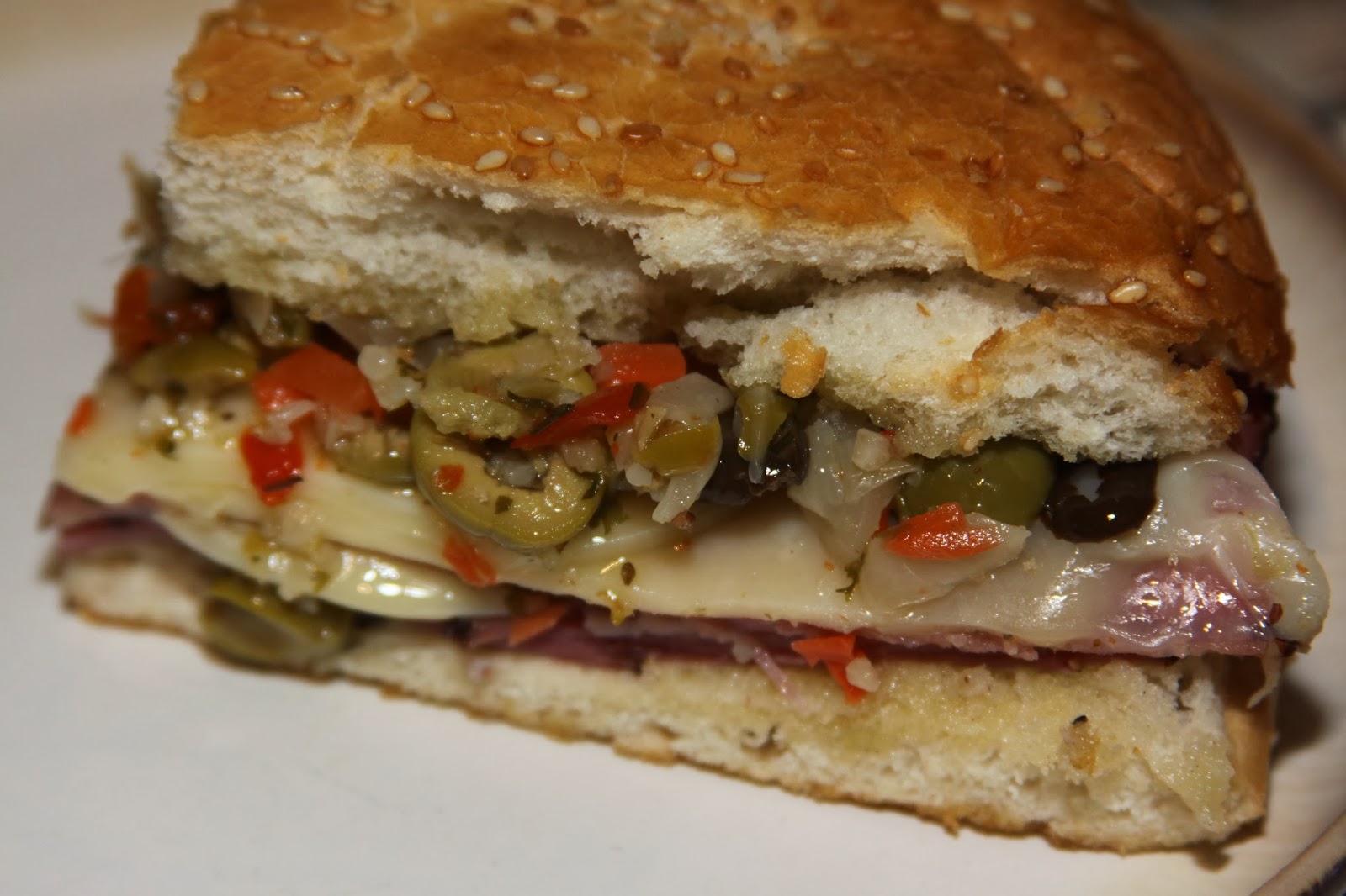 For the Love of Food New Orleans Muffuletta Sandwich with Olive Salad