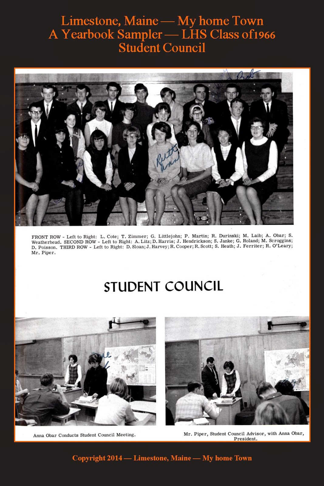 Limestone, Maine My Home Town Limestone High School Class of 1966