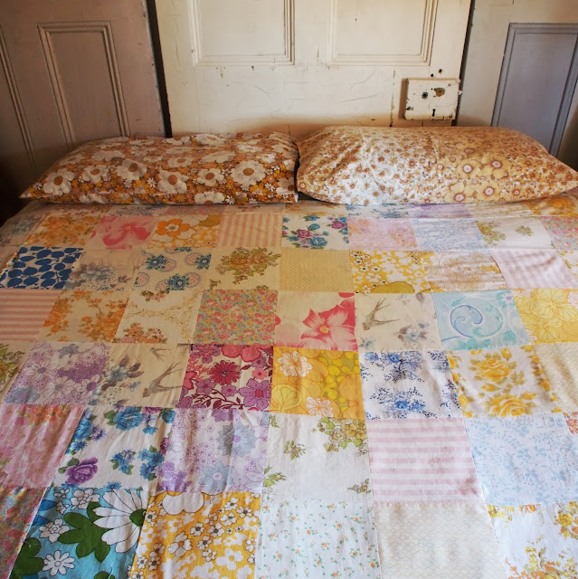 Zaranne Handmade vintage sheet quilt