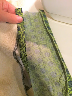 Add embellishments. Here I'm adding an edge to my spa wrap that's decorative.