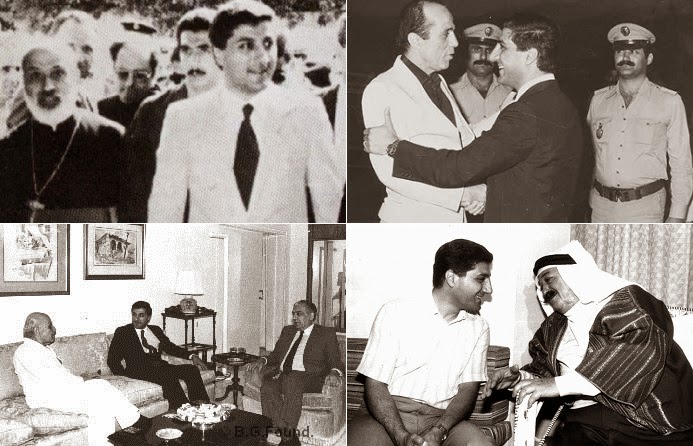 Bachir Gemayel a réussi à l'été 1982, à rassembler autour de lui les communautés chrétiennes, toutes les Eglises du Liban (le futur patriarche maronite Mar Nasrallah Boutros Sfeir sur la photo du haut, à gauche), ainsi que des leaders de toutes les communautés libanaises, comme Kamel el-Assaad (en haut, à droite, président de l'Assemblée nationale), Saëb Salam (leader sunnite, en bas à gauche), Elias Sarkis (président de la République entre 1976-1982, en bas à gauche) et Magid Arslane (leader druze, en bas à droite).