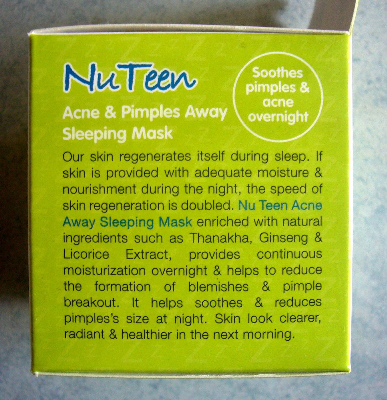 Sleepy Lah NuTeen Acne & Pimples Away Sleeping Mask
