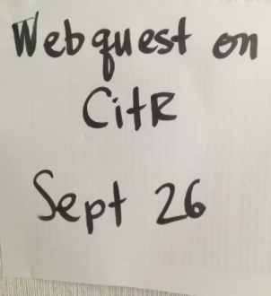 CitR Webquest due date
