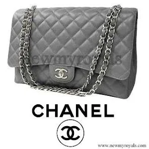 Queen Maxima Style Chanel-Grey caviar leather coco bag