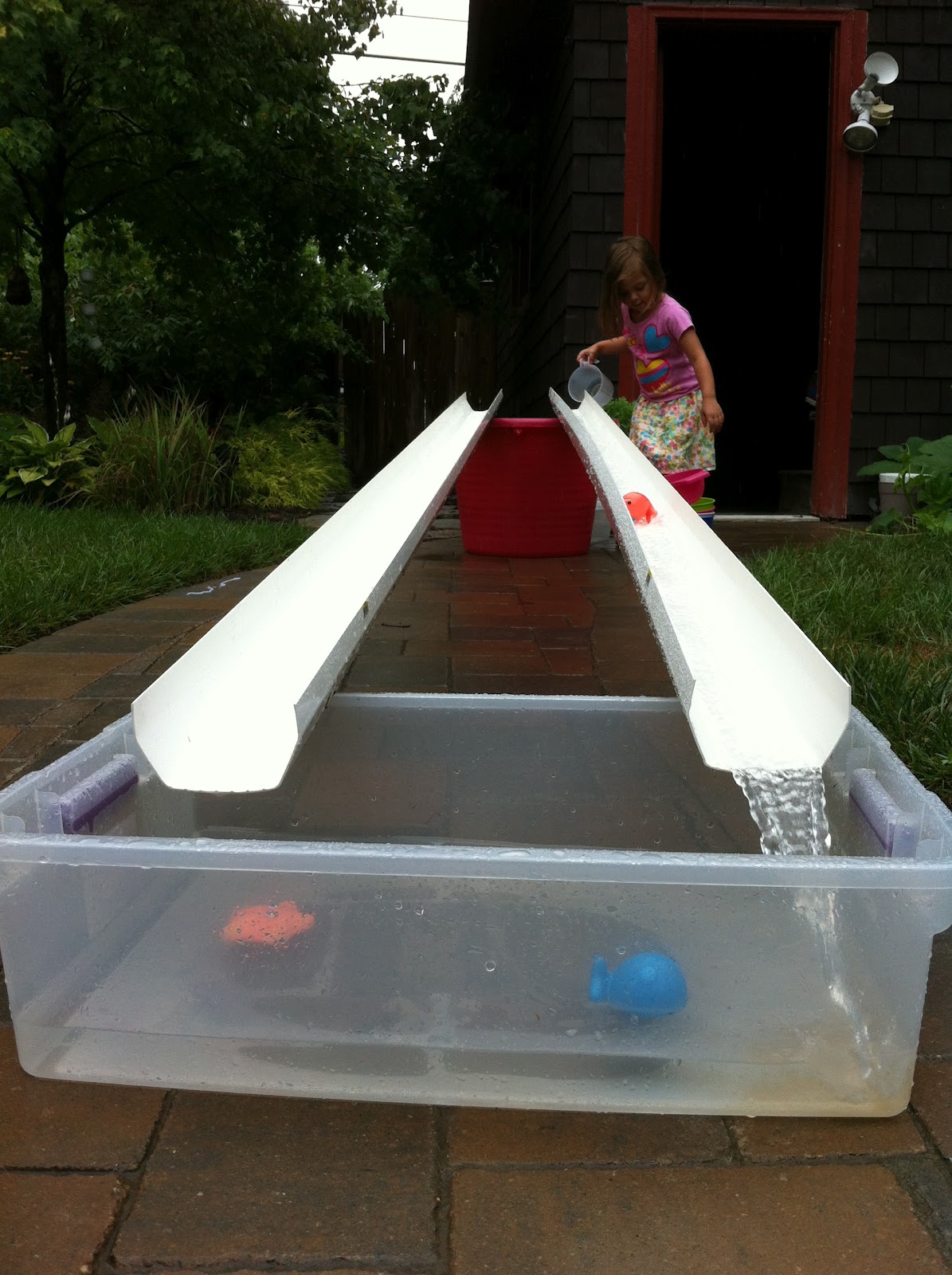 guttering water play