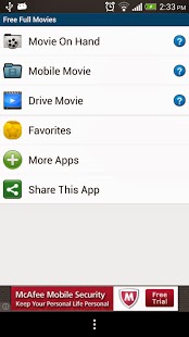 An Android Peer to Peer network for sharing movies, Movie Tube Free Full Movies for Android smart phones and devices