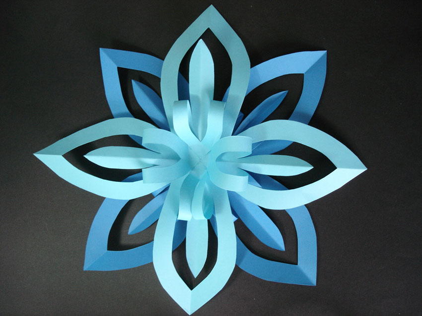 origami paraíso Flor de kirigami