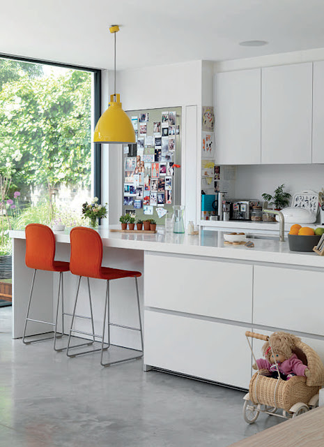 Irenie Cossey's bulthaup kitchen with Jasper Morisson chairs and a vintage lamp, photographed by Tim Young Irenie Cossey's bulthaup kitchen with Jasper Morisson chairs and a vintage lamp, photographed by Tim Young