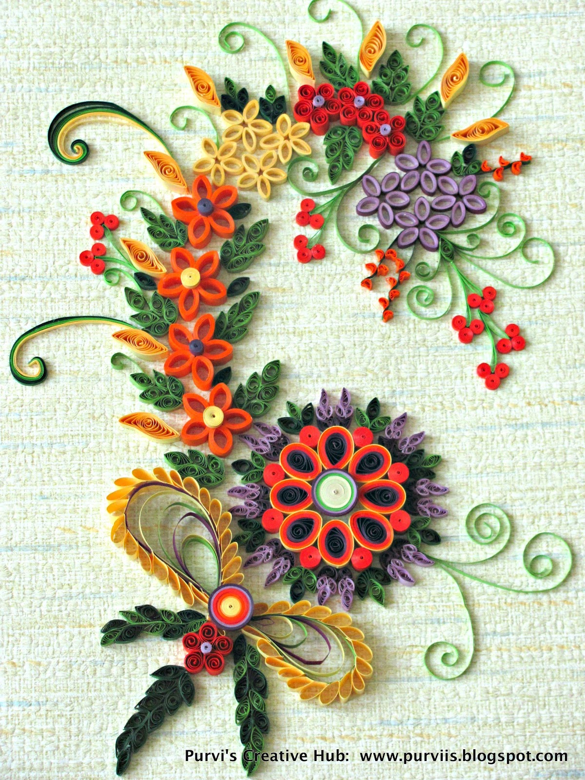 Purvi's Creative Hub First Quilled Art Work