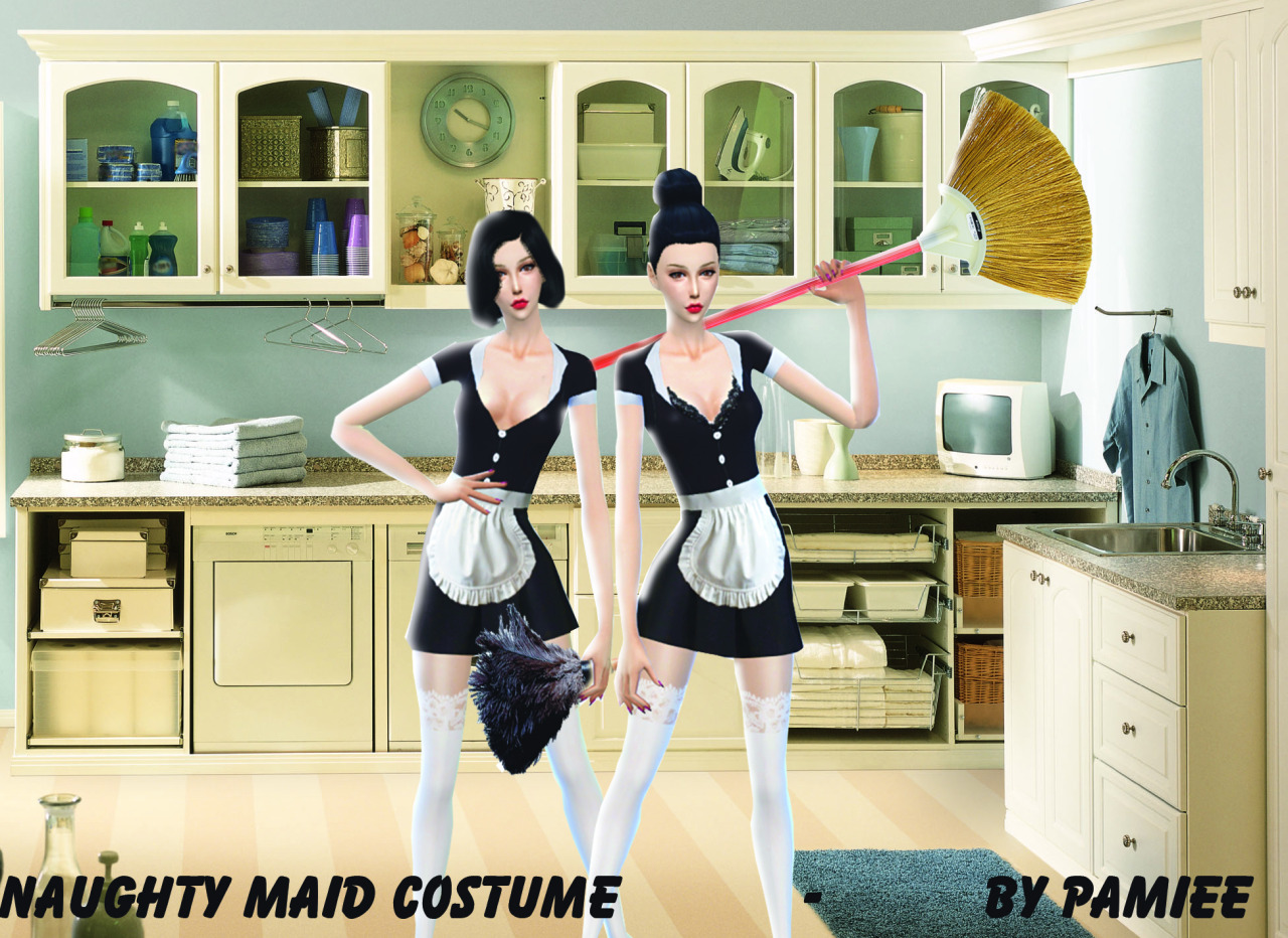 Костюм горничной Devil & Angel, чёрный, XS/S DA_7082 maid XS/S - Devil & Angel - Ролевые эротические костюмы горничные - Купить