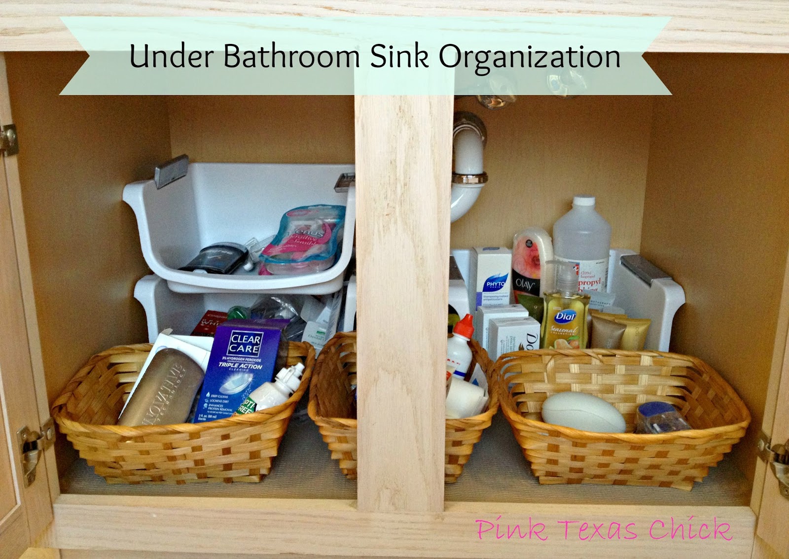 Pink Texas Chick (Cheap) Bathroom Organization 2