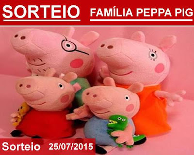 Participe do Sorteio de um Lindo Kit Família Peppa Pig de Pelúcia