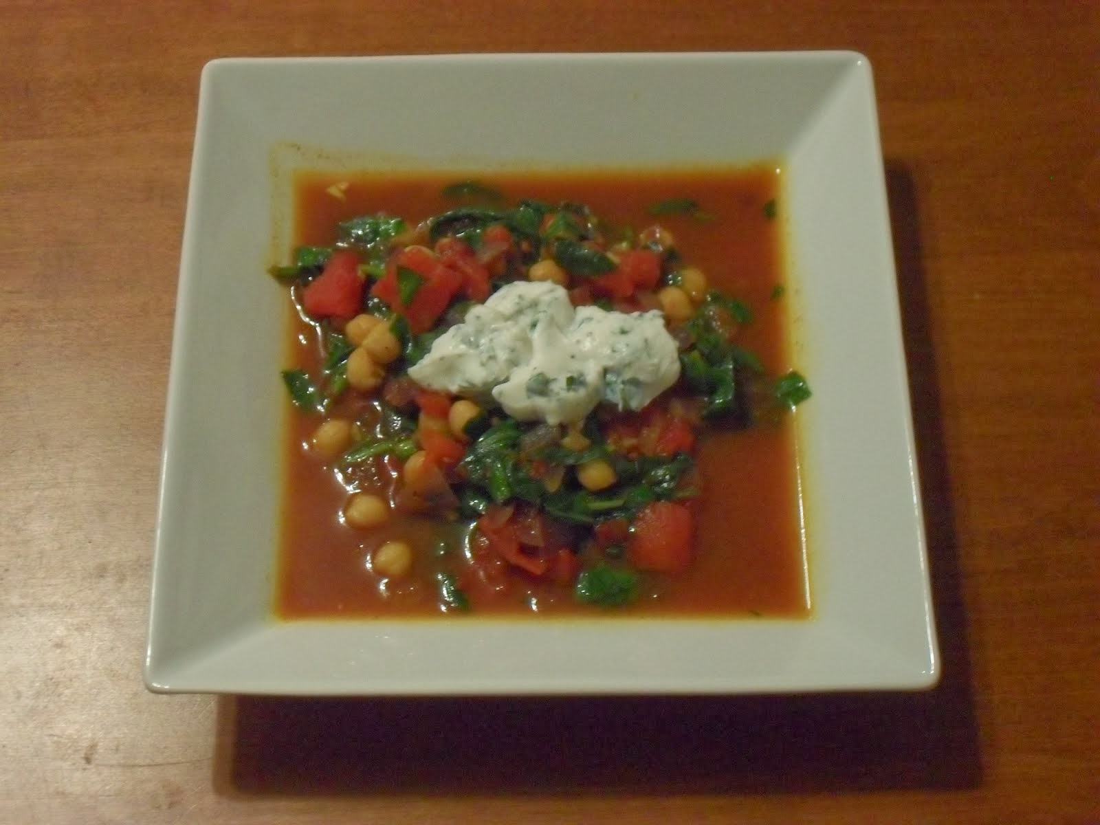 Spiced Chickpea and Spinach Soup