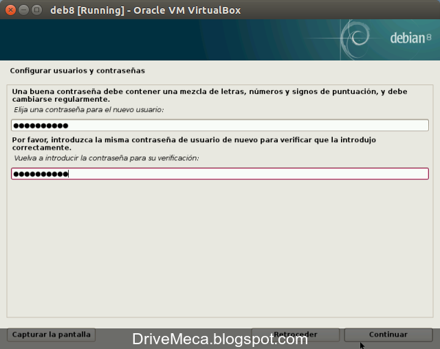 DriveMeca instalando Debian Jessie paso a paso