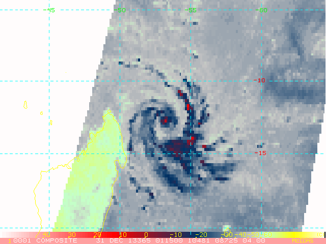 Image satellite cyclone tropical intense béjisa