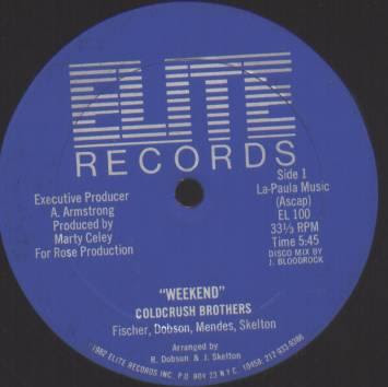 Cold Crush Brothers ‎– Weekend (1982, 12'', 256)