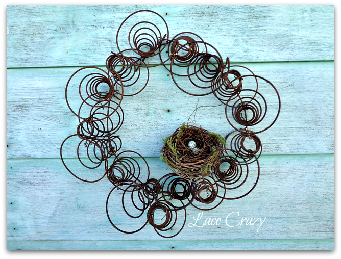 Lace Crazy DIY Bed Spring Wreath...