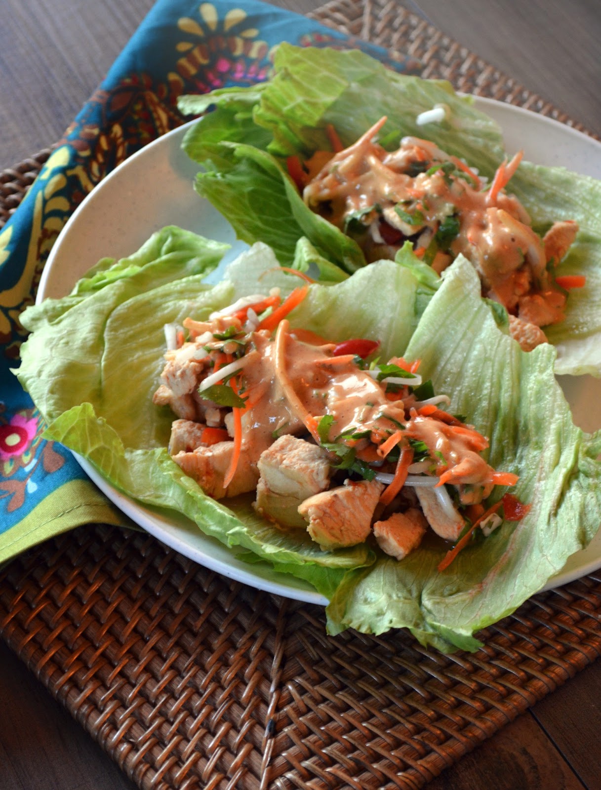 Paleo Girl's Kitchen Thai Chicken Lettuce Cups